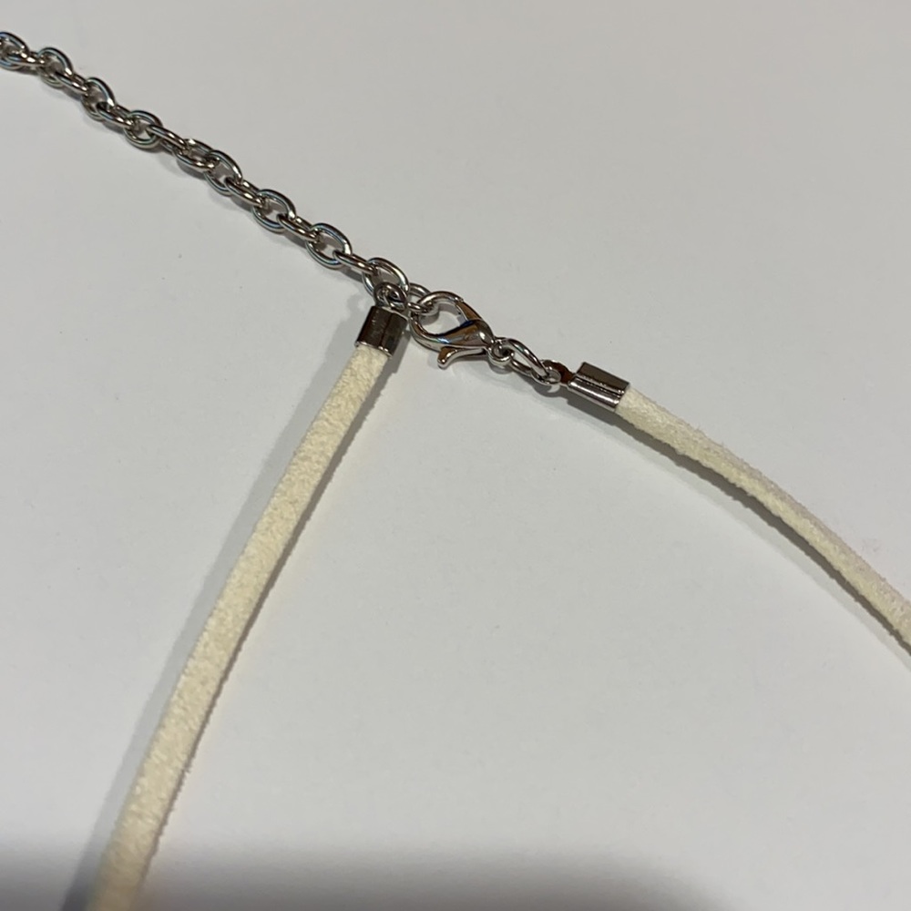 Petoskey Stone Fabric Chain 18” Necklace Jewelry - Picture 5 of 11